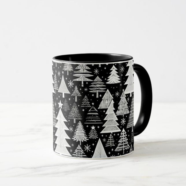 Mug Noël monochromatique (Devant droit)