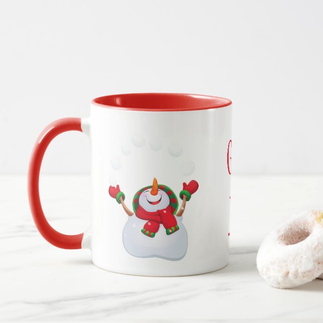 Mug Noël Mug-Snowman-God Jul /Joyeux Noël (Avec donut)