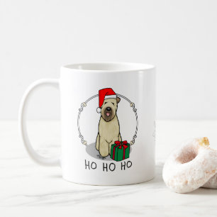 Mug Noël Père Noël Wheaten Terrier (blé 1b2) mignonne