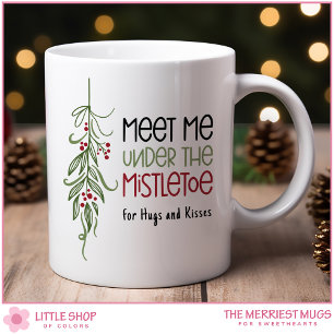Mug Noël personnalisable sous le gui