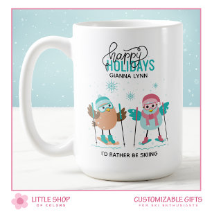 Mug Noël personnalisé de ski