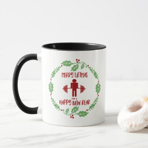 Mug Noël personnel drôle Liftmas de forme physique