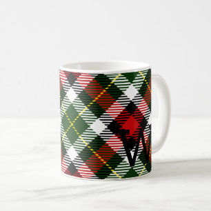 Mug Noël Plaid Monogramme INITIAL Festive