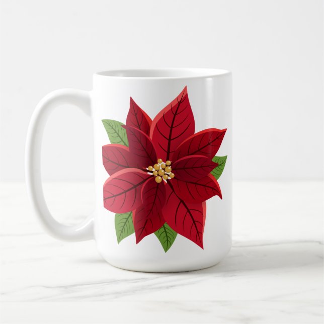 Mug Noël Poinsettia (Gauche)