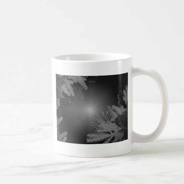 Mug Noël Poinsettia noir et gris (Droite)