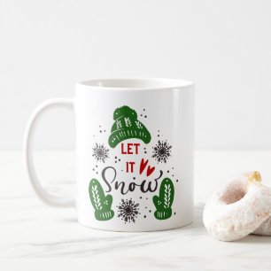 Mug Noël Qu'il neige rouge vert