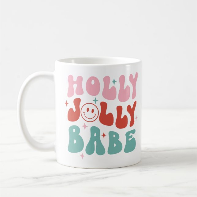 Mug Noël rétro Holly Jolly Babe (Gauche)
