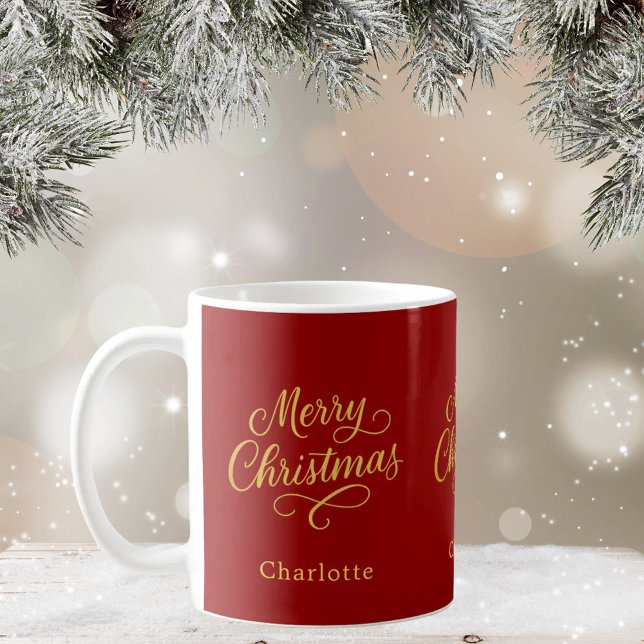 Mug Noël rouge or classique (Créateur téléchargé)