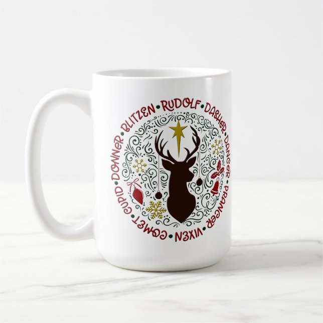 Mug Noël Rudolf Reindeer (Gauche)