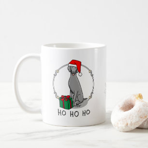 Mug Noël Santa Hat Weimaraner Chien (gris 1) mignon