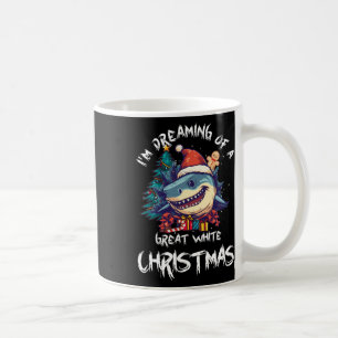 Mug Noël Shark Santa Chapeau Noël Père Noël Jaws Funny