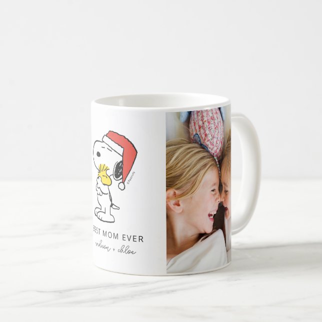 Mug Noël Snoopy & Woodstock | Meilleure maman - Photo (Devant droit)