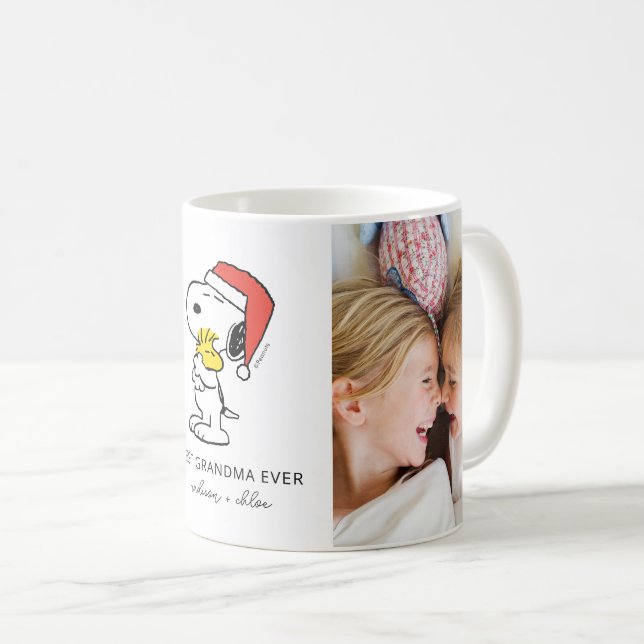 Mug Noël Snoopy & Woodstock | Meilleure photo grand-mè (Devant droit)