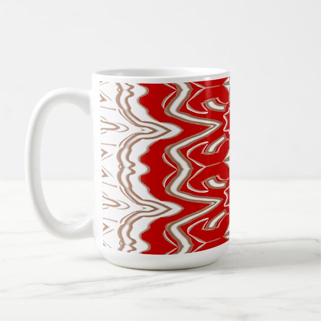 Mug Noël spécial rouge et blanc sans couture motif (Gauche)