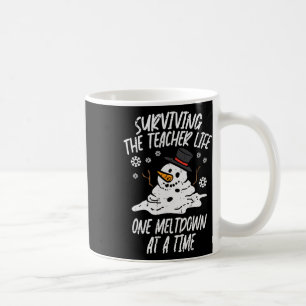 Mug Noël Survie de l'enseignant vie Meltdown Xmas Wom