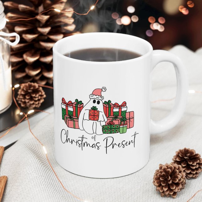 Mug Noël sympa (Colorful Simple Unique Humor Ghost Funny Christmas Coffee Mug)