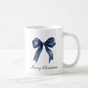 Mug Noël Traditionnel Nœud Bleu 