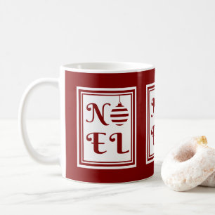 Mug NOEL Vacances de Noël Rouge et Blanc
