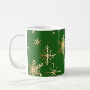 Mug Noël vert et or