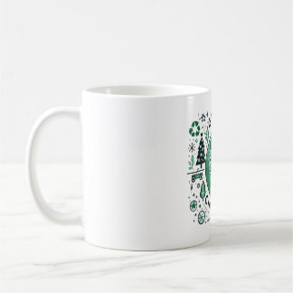 Mug Noël vert - Père Noël et design de recyclage