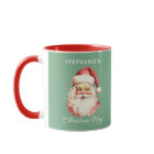 Noël Vert Vintage rétro Père Noël