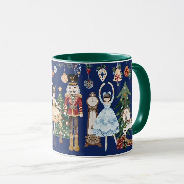 Mug Noël vintage des noisettes (Devant droit)