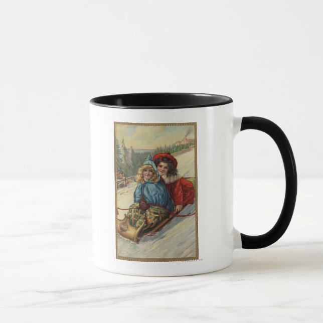 Mug NoëlDeux Petites Filles Dormir (Droite)