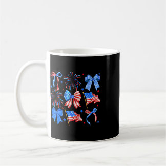 Mug Nœuds Coquette Rouge Blanc Bleu Drapeau Usa 4 Juil