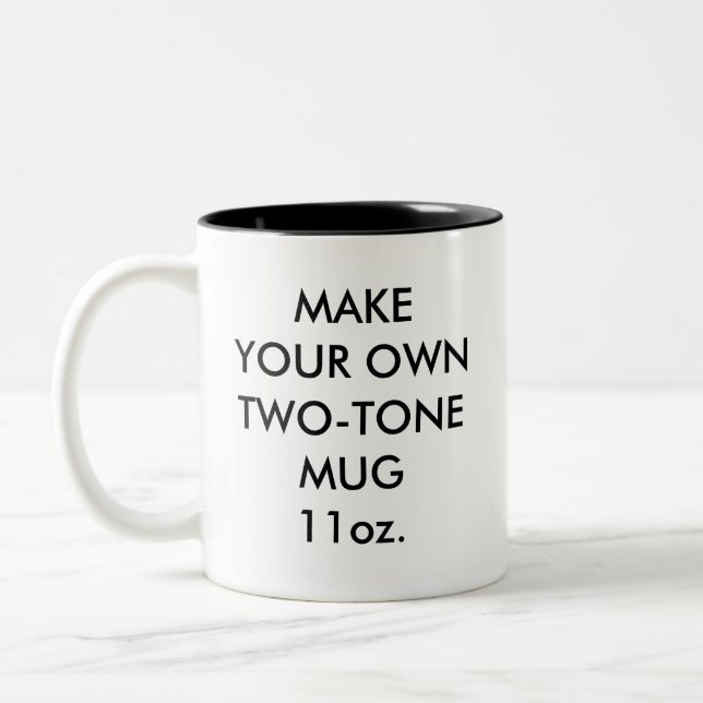 Mug noir à deux tons personnalisé 11 oz (Gauche)