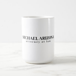 Mug Noir & Blanc Minimaliste Simple Plaque