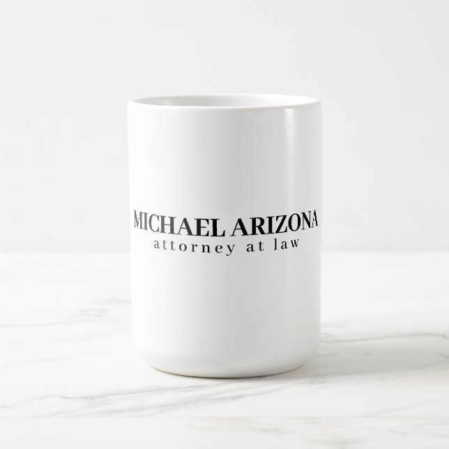 Mug Noir & Blanc Minimaliste Simple Plaque (Centre)