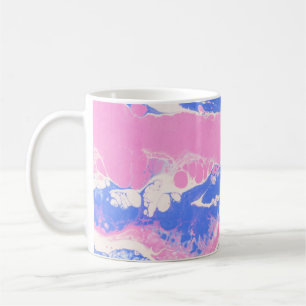 MUG NOIR BLEU ET PEINTURE ABSTRAITE BROWN