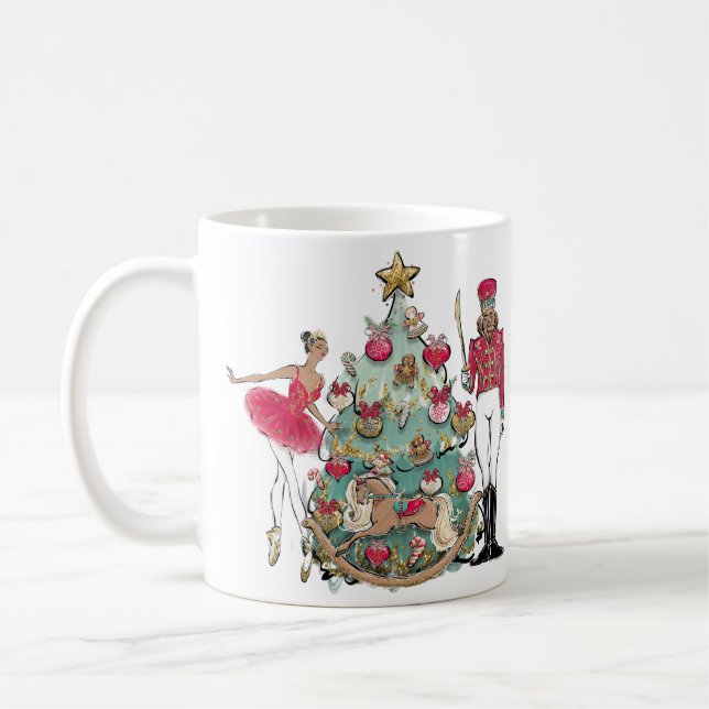 Mug Noir Casse-Noir Ballet de Noël Musique (Gauche)