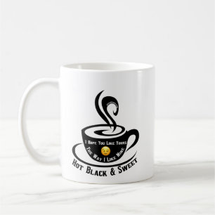 Mug Noir Chaud Et Sucré