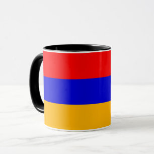Mug noir Combo avec drapeau d'Arménie