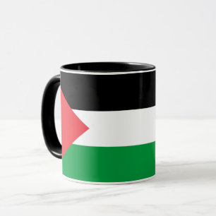 Mug noir Combo avec drapeau de la Palestine