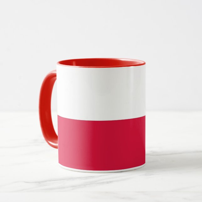 Mug noir Combo avec drapeau de la Pologne (Devant gauche)