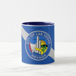 Mug noir Combo avec drapeau de Las Vegas, USA