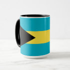 Mug noir Combo avec drapeau des Bahamas