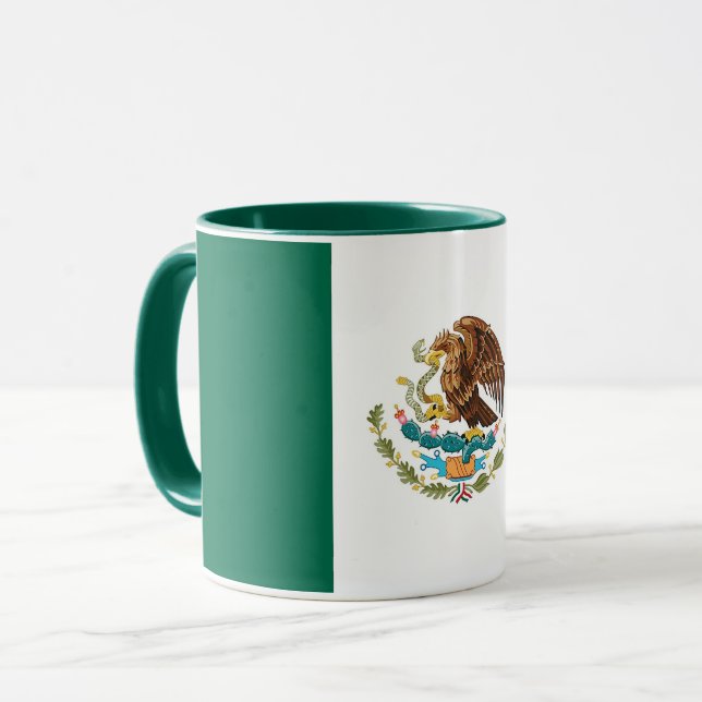 Mug noir Combo avec drapeau du Mexique (Devant gauche)