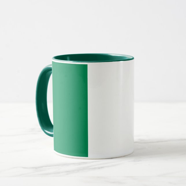 Mug noir Combo avec drapeau du Nigeria (Devant gauche)
