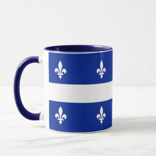Mug noir Combo avec drapeau du Québec