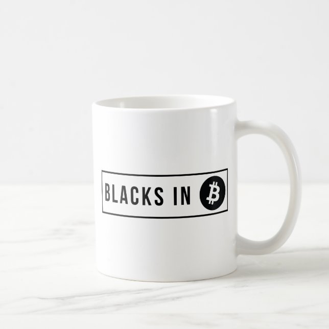 Mug Noir dans le logo de Bitcoin (Droite)