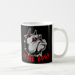 Mug Noir de chiens de diable de bouledogue