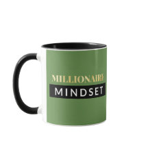 Noir de mentalité de millionnaire et lettrage