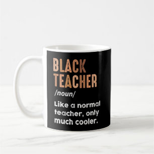 Mug Noir Définition de l'enseignant Funny Mois de l'hi