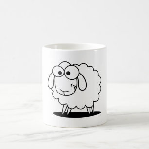 Mug Noir drôle de „un agneau blanc"