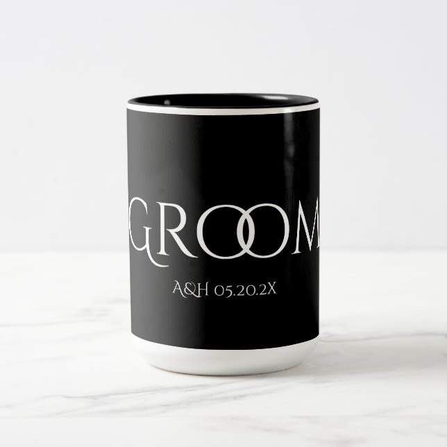 Mug noir et blanc classique (Centre)