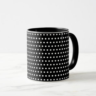 Mug Noir Et Blanc Design, Motif Petit Pois