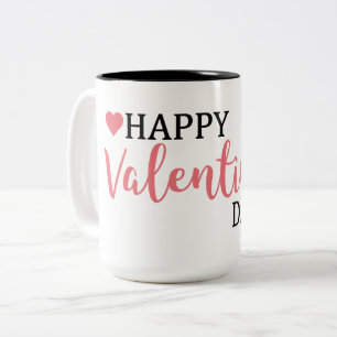 Mug noir et blanc Heureuse Sainte-Valentin